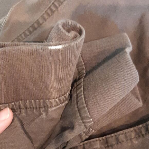 Divided Olive Green Cargo Pants with Drawstring Waist - Picture 14 of 14